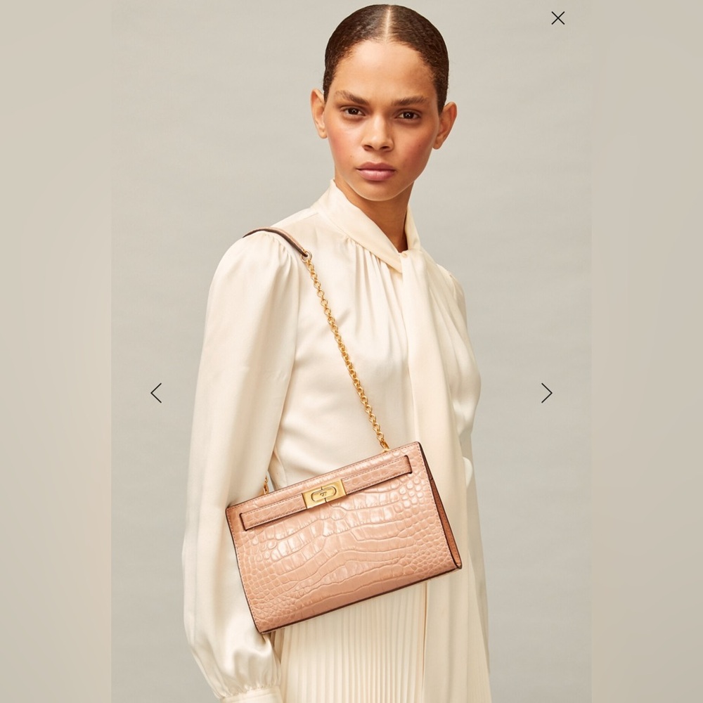 NWT_Tory Burch Lee Radziwill Shoulder Bag. Devon Sand